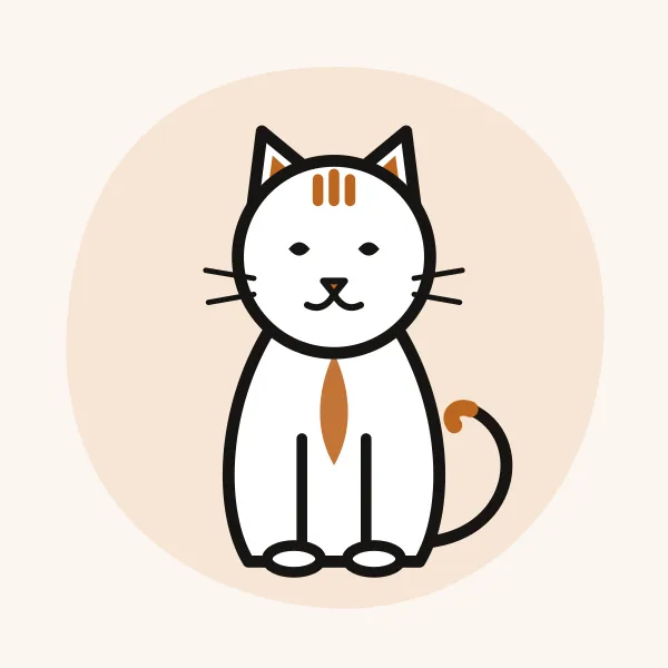 Illustration of a sitting cat