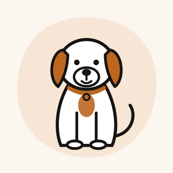 Illustration of a sitting dog
